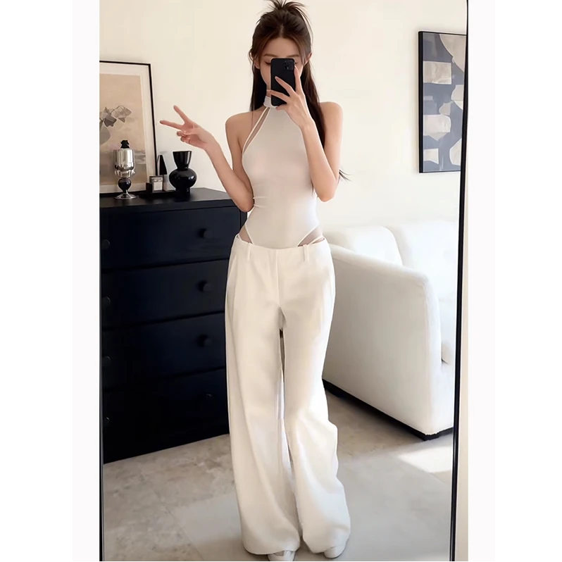 2025秋冬新款高级感穿搭宽松毛领棉服外套无袖上衣女配显瘦休闲裤