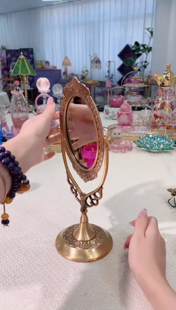 黄铜梳妆镜/如图