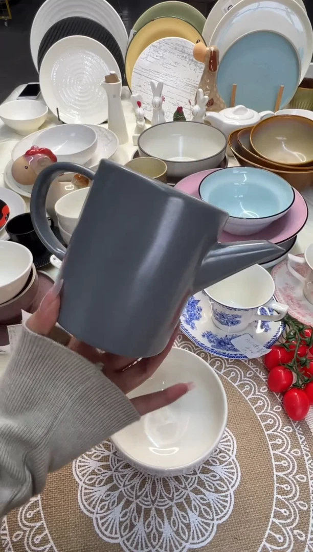 新骨瓷A品 希纹灰 茶壶