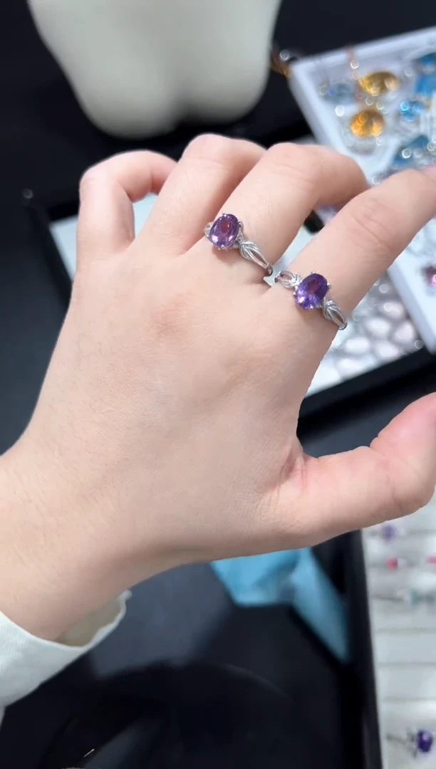 银S925镶嵌戒指水晶77g多样性发其一【1个】