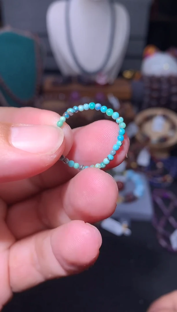 未镶嵌珠宝半成品水晶绿松戒圈