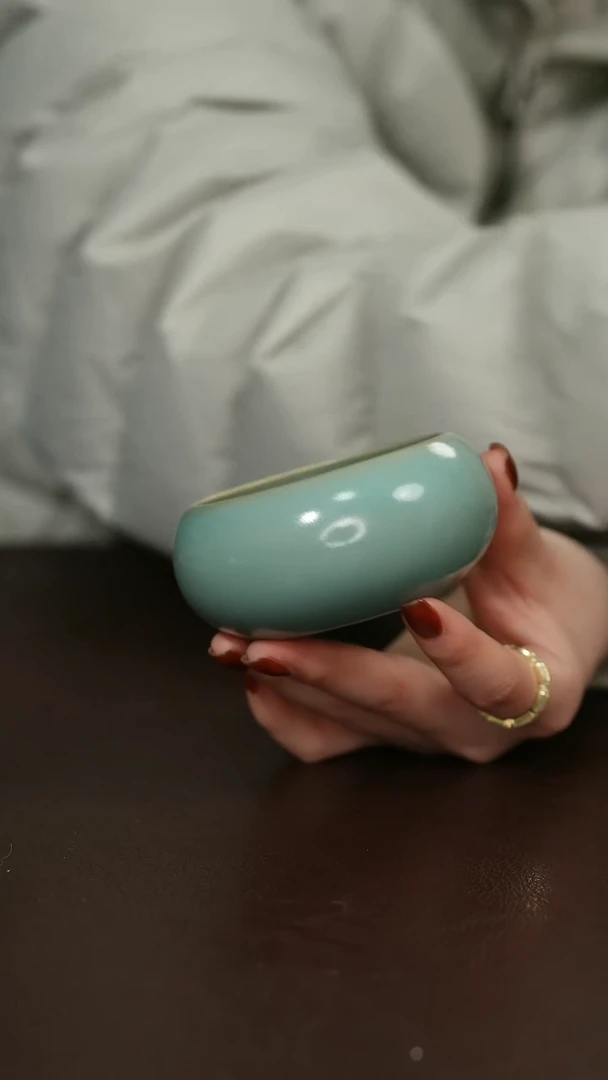 摆件瓷1993原矿原釉汝宋汝瓷