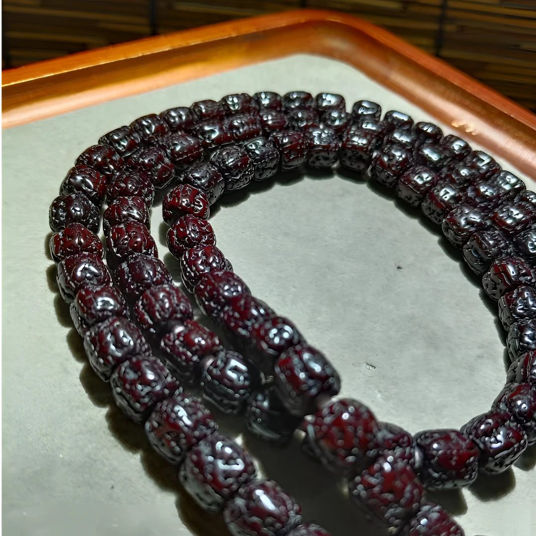 藏区回血回流纯手10年紫金刚菩提黑金刚
