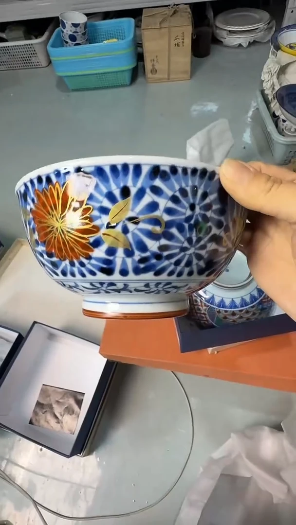 瓷片茉莉甄选蓝凛堂1号碗