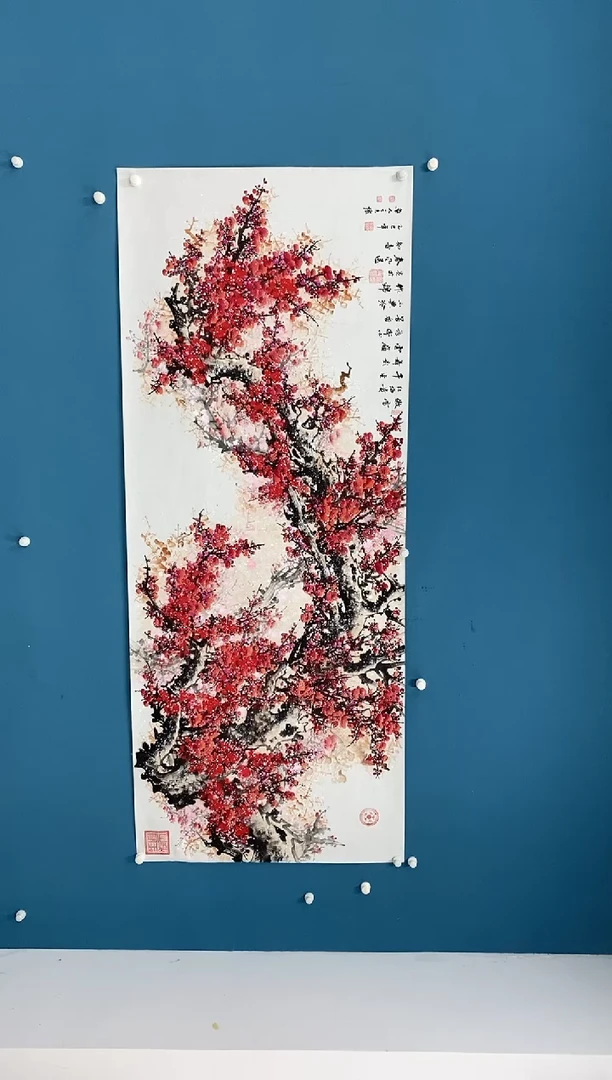 【闪购商品】国画2.13-王夫怀-八尺红梅78