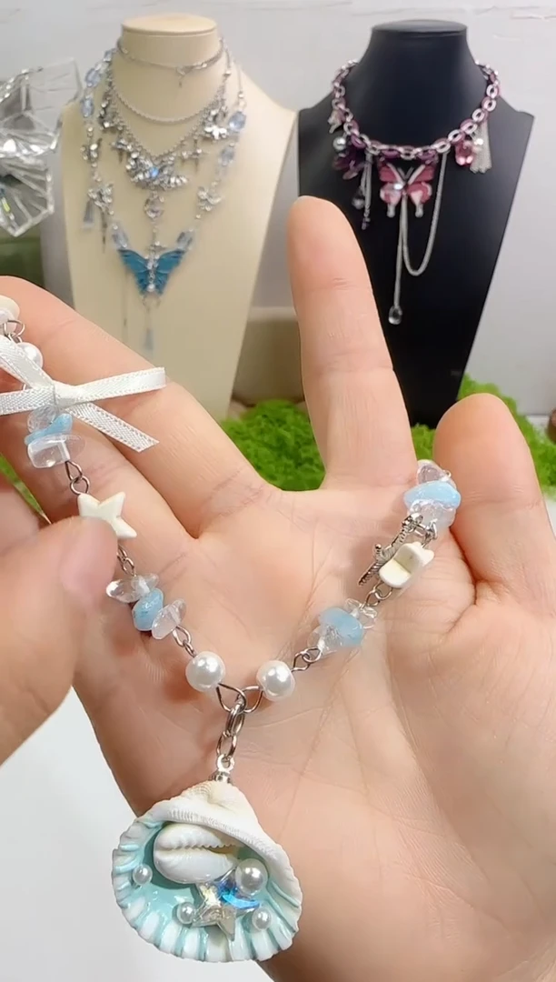 合成立方氧化锆合金锆石合金贝壳蓝色