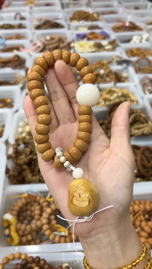 手串猴头核桃卡14mm龙岩料 蒜瓣大肠设计款 手持