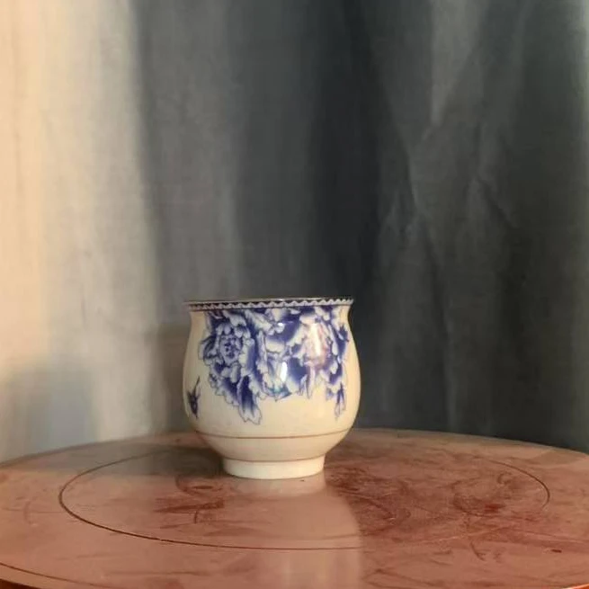 景德镇陶瓷/一对青花杯