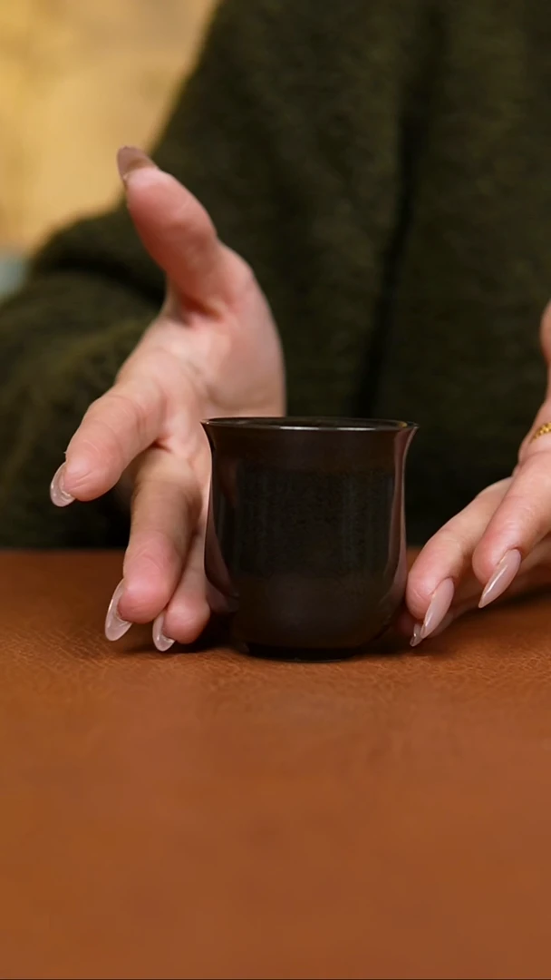 杯乌金釉纯手美人杯29