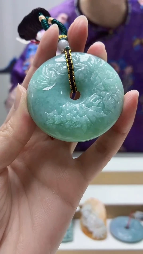 未镶嵌定制翡翠4812zm-毛货挂件扣子39