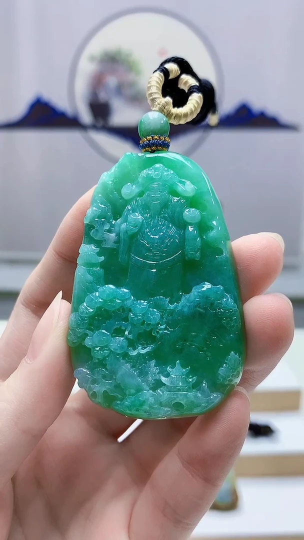 未镶嵌定制翡翠5028ry-毛货挂件财神157
