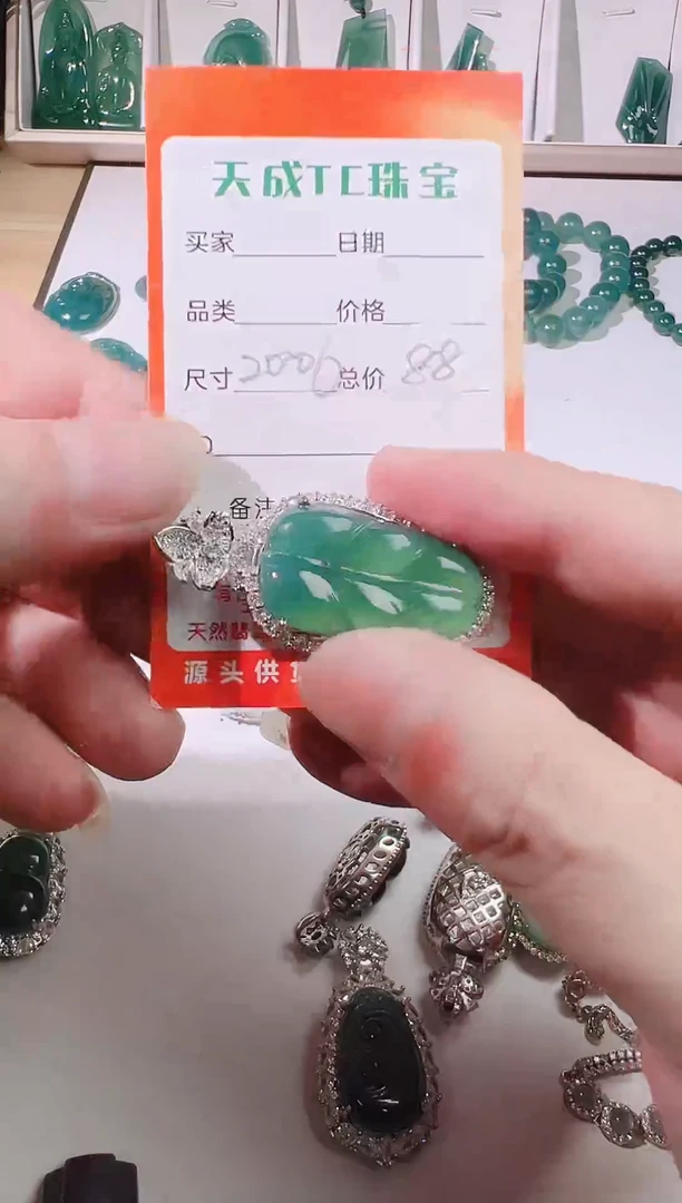 颈饰未镶嵌翡翠天然A货翡翠挂件