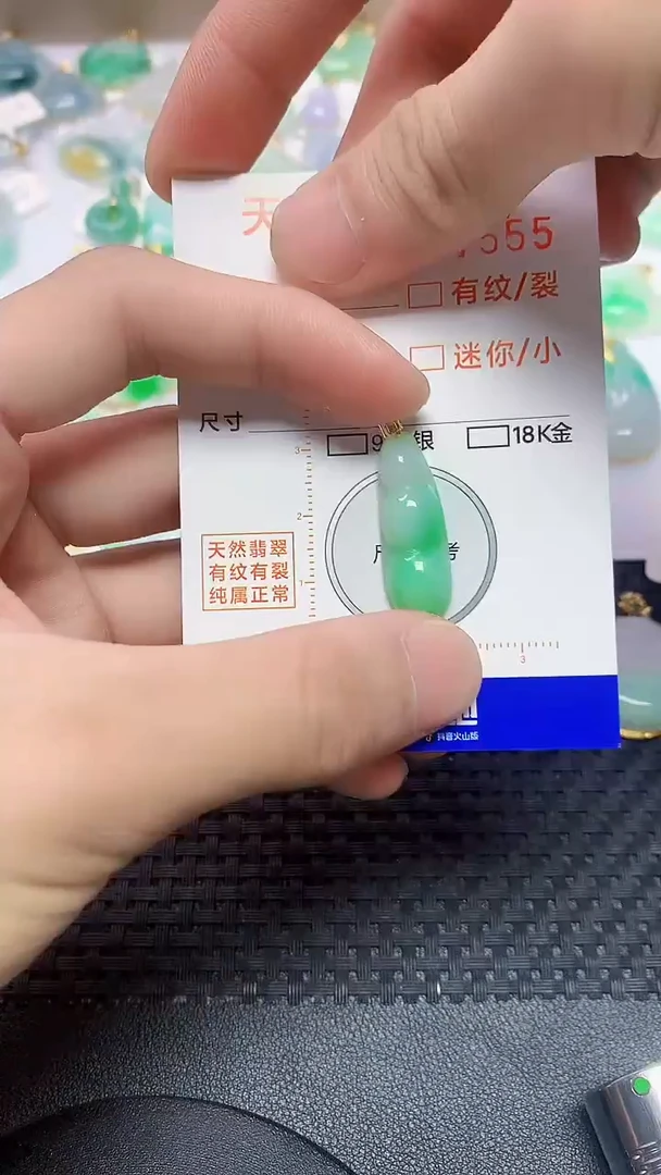 翡翠18K金镶嵌颈饰464564646464