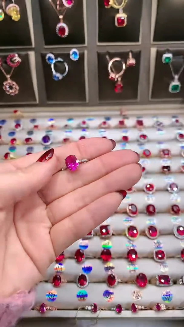 【闪购商品】蓝宝石戒指银S925镶嵌810