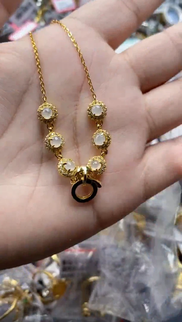 翡翠戒指银S925镶嵌5555     7