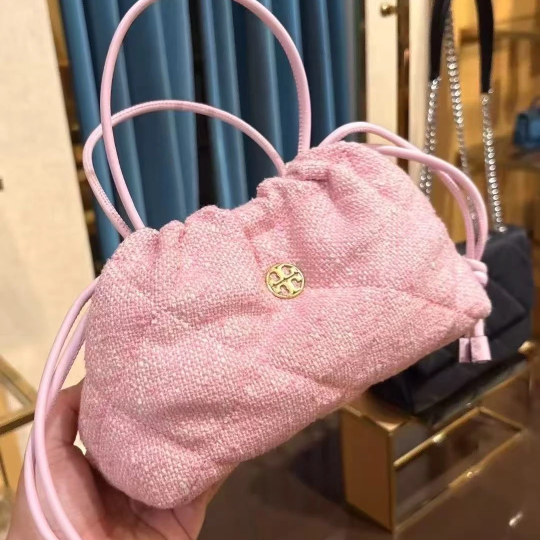 Tory Burch/汤丽柏琦小号粉色垃圾袋斜挎包197865373483 20-14