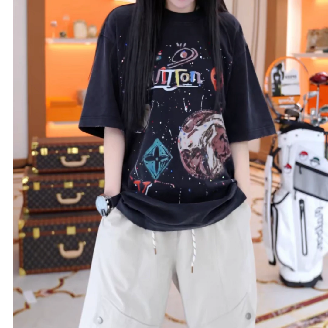 【艳公子】潮牌时尚夏季休闲百搭情侣款短袖T恤 S256053