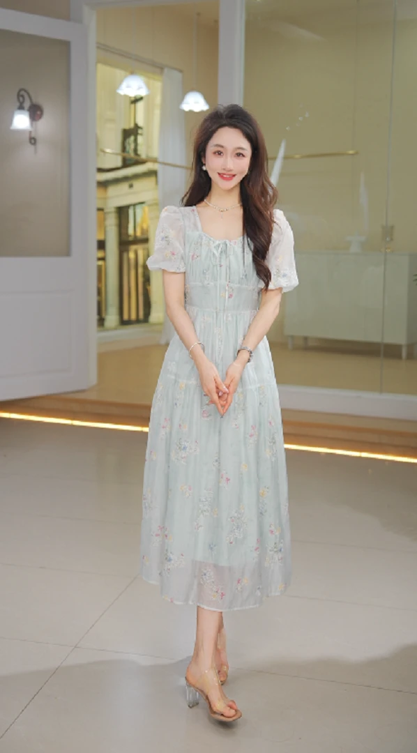 【编号18】【一路繁花】苏醒的乐园连衣裙夏季轻奢衣服女SXL25200