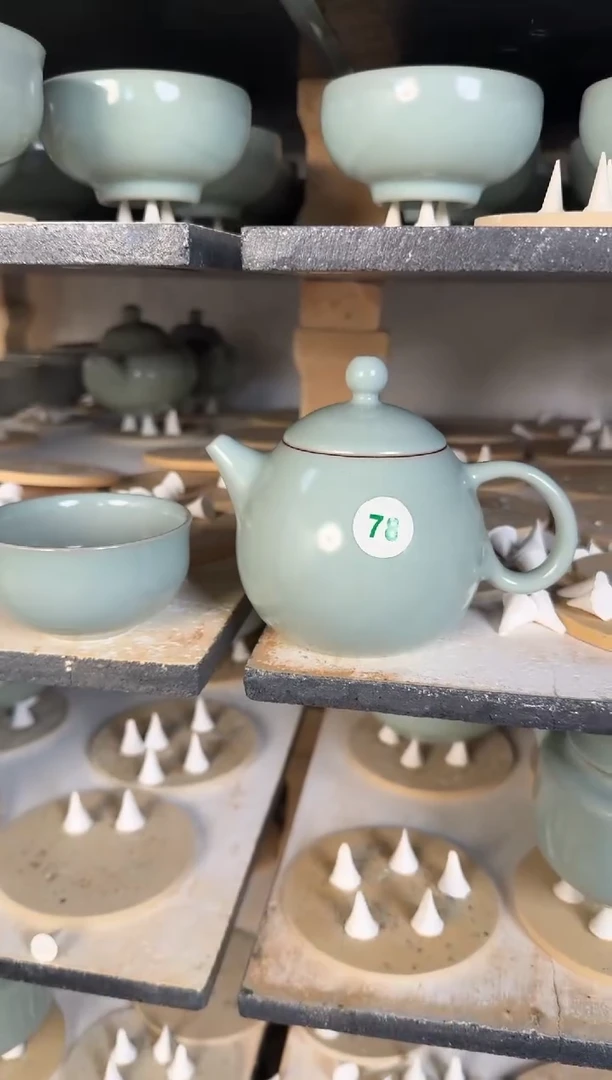 低****错78-1大龙蛋壶+佛肚杯（微瑕套）-王占稳开窑-眉