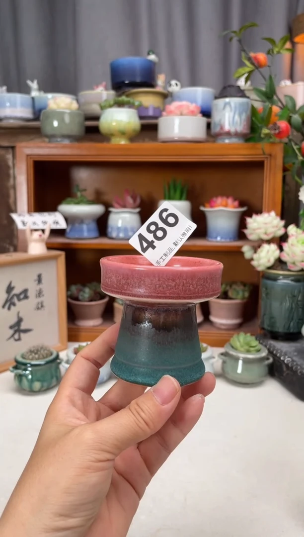 瓷片486知木小芳花盆