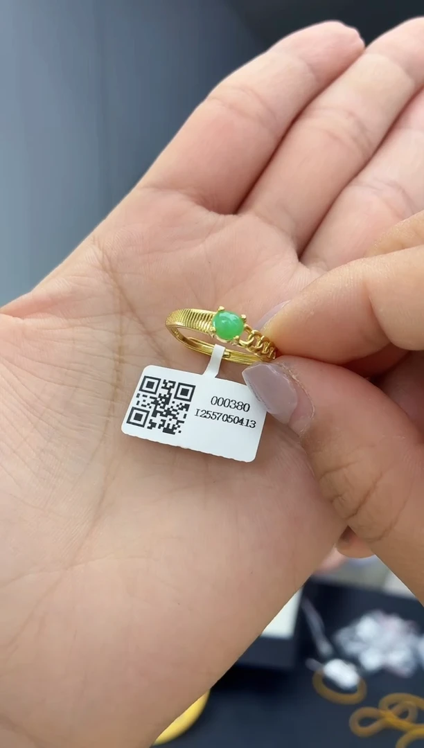 银S925镶嵌戒指翡翠11111111