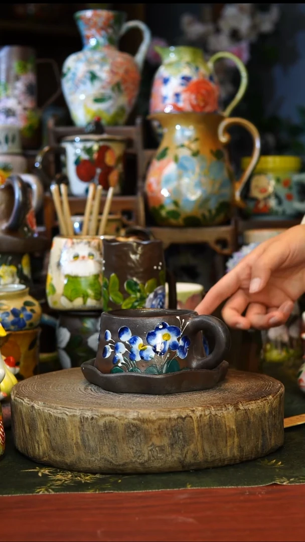 陶瓷142景德镇手工手绘釉下彩