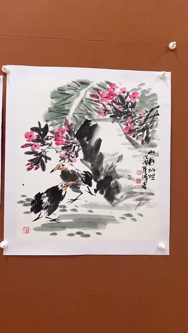 国画王泽喜4平尺花鸟