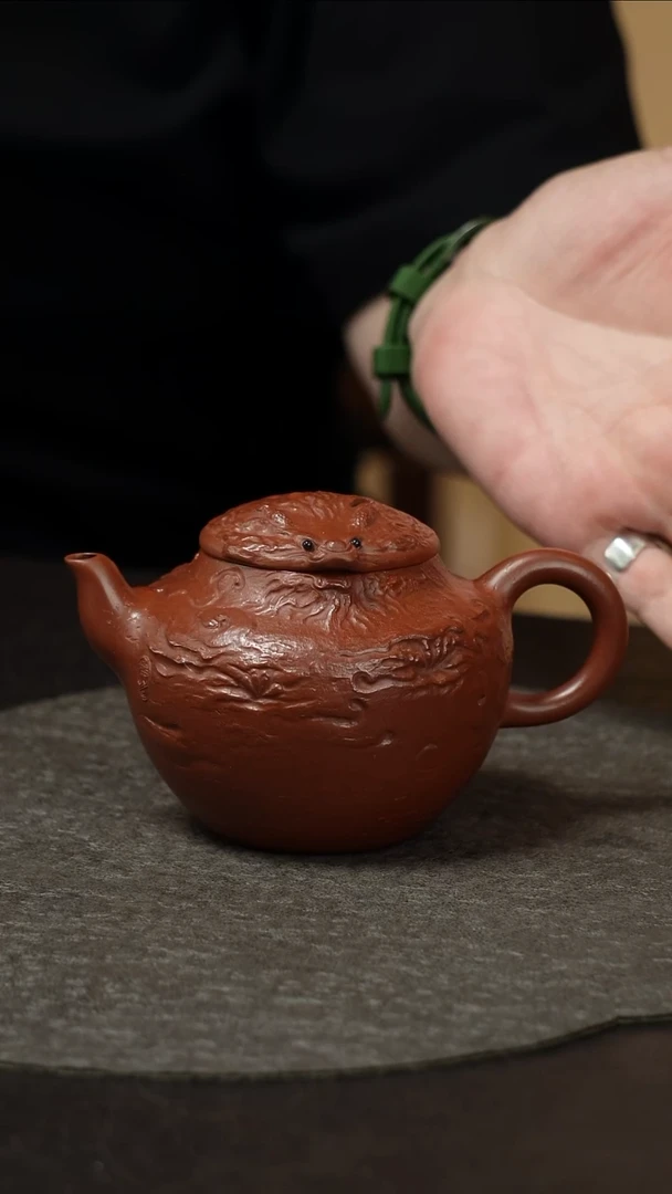 朱泥大红袍紫砂壶