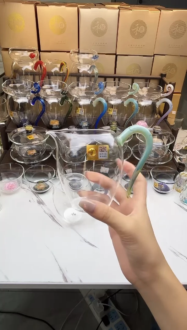 手工艺品琉璃喜***肉禾器 怡然茶海青玉 普通盒