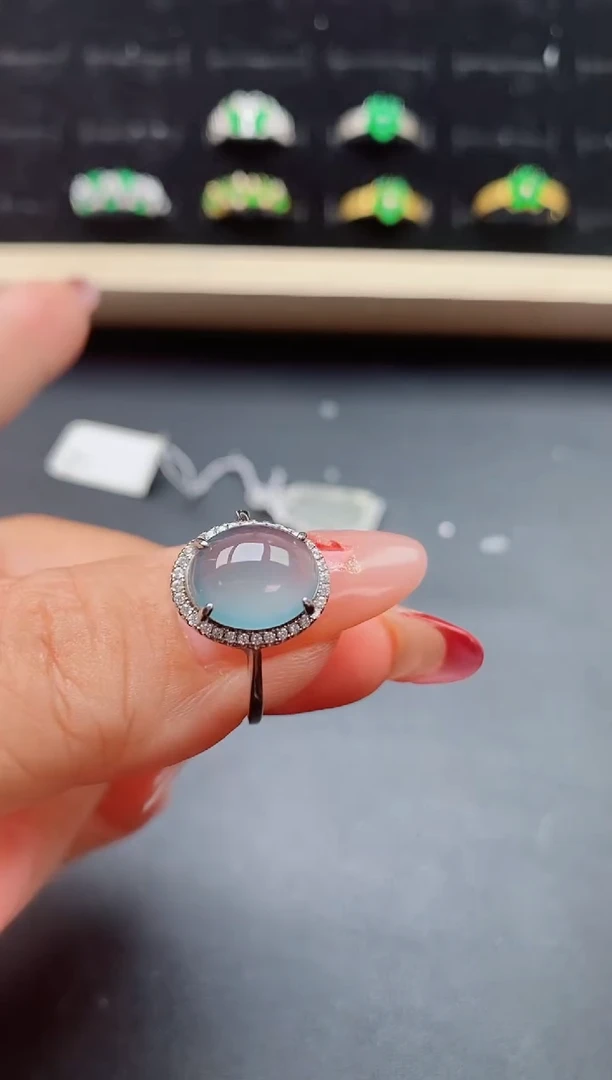 【闪购商品】翡翠戒指银S925镶嵌321312