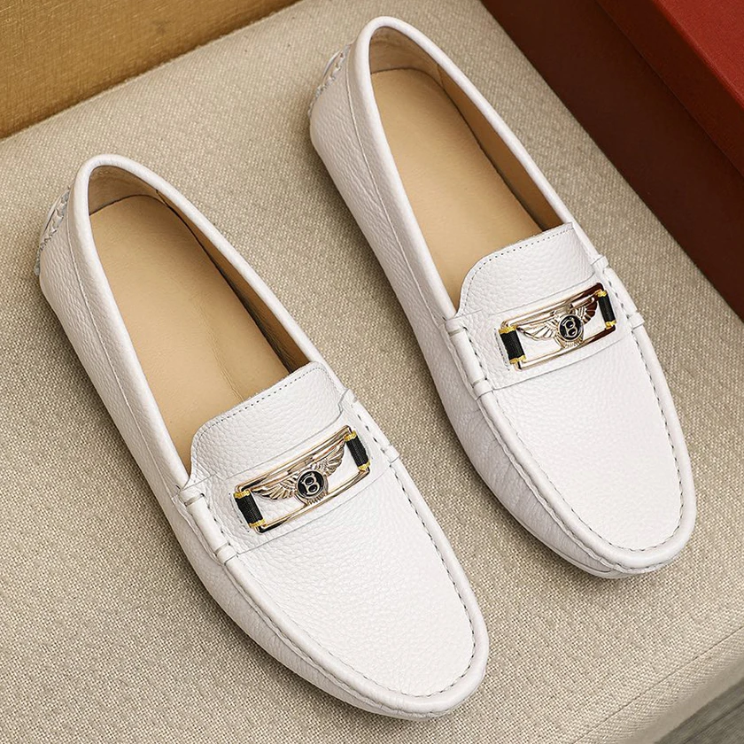 欧洲站潮牌男士2025新款豆豆鞋时尚软底平底一脚蹬轻便驾车鞋