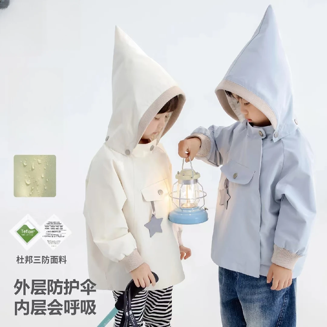 加绒加厚棉服！男女童洋气连帽韩版秋冬棉衣外套上衣夹克冲锋衣