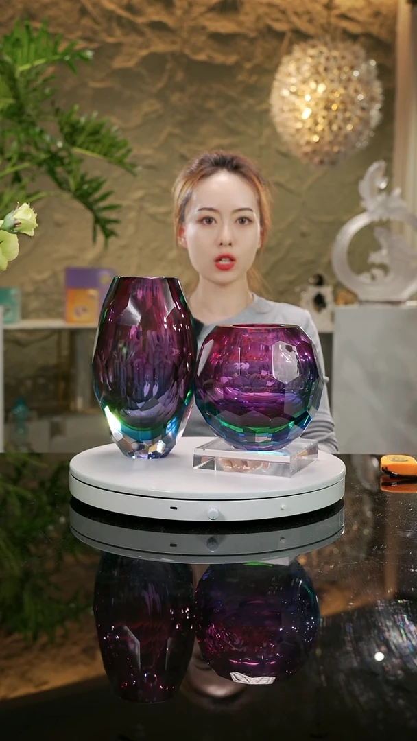 【闪购商品】瓷片三色反影花器一套