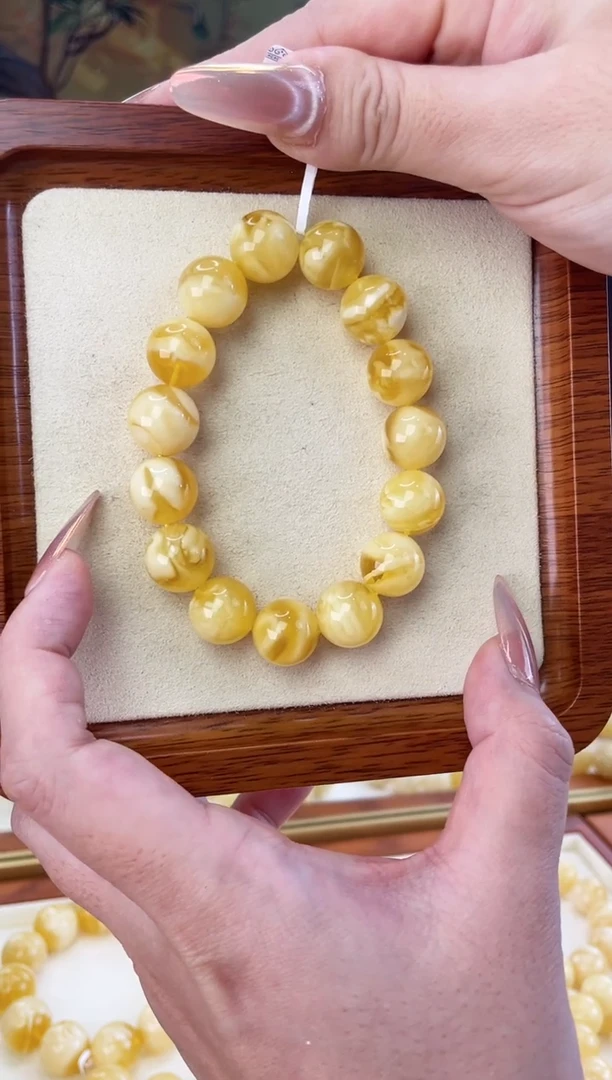 未镶嵌蜜蜡裸石手串