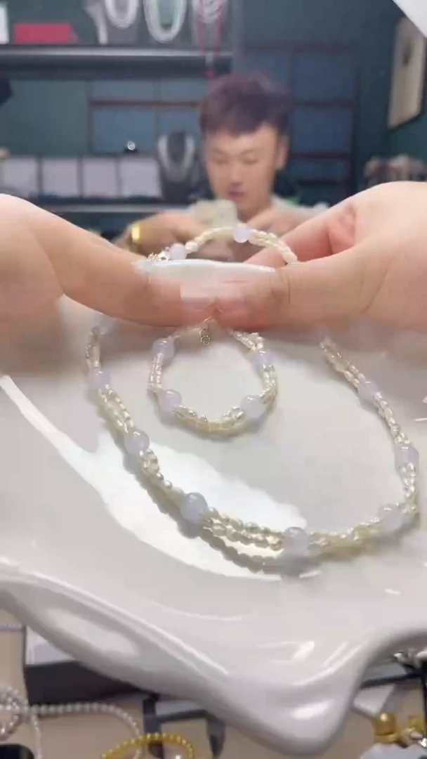 （加海蓝白珍珠项链）597