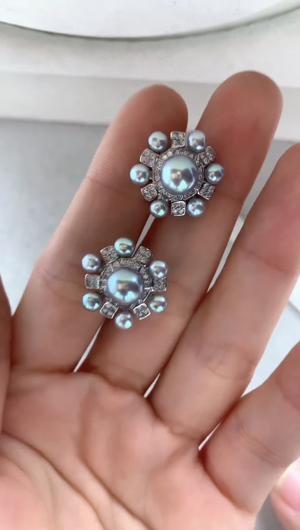 未镶嵌耳饰淡水珍珠多样性发其一