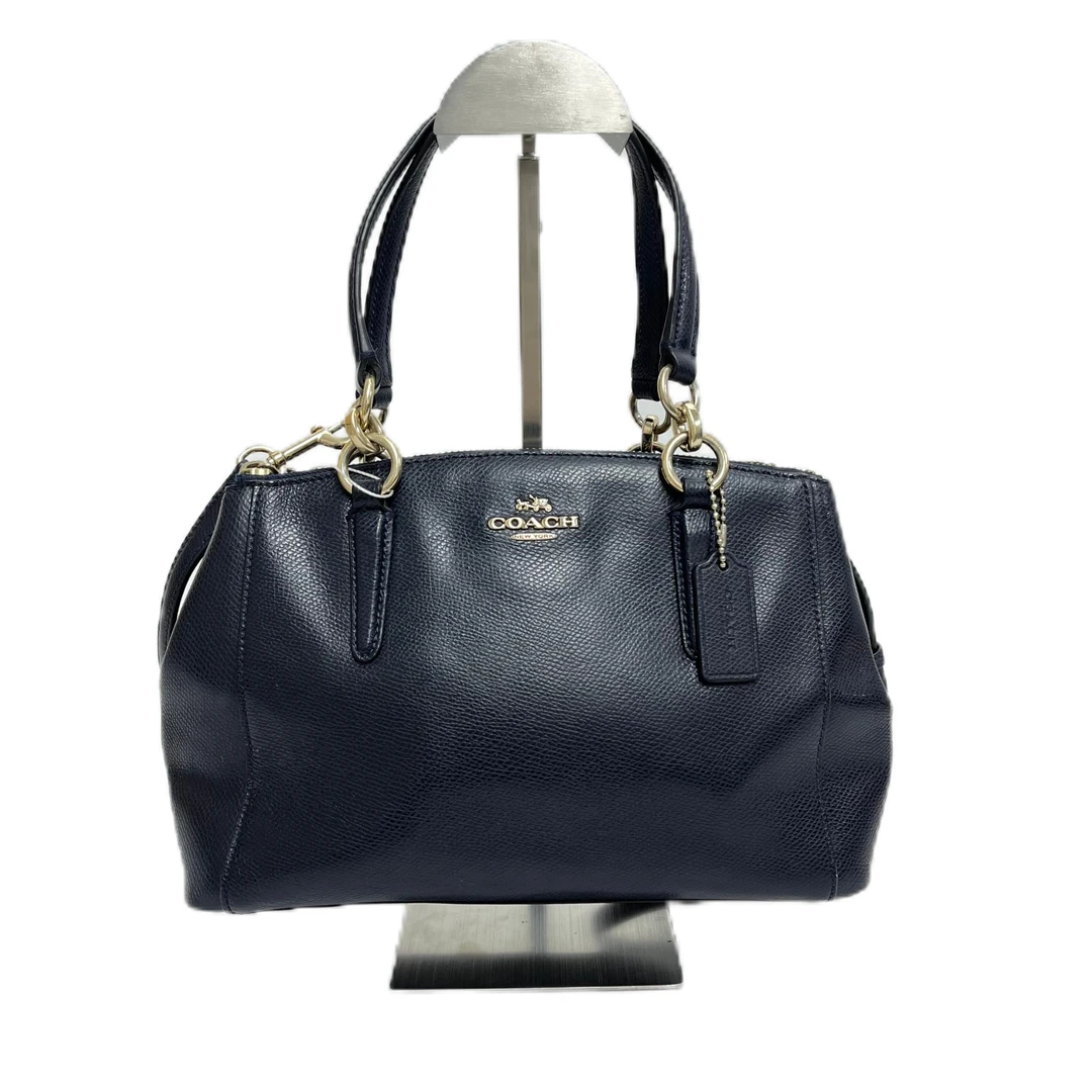 95新 COACH/蔻驰 藏蓝色全皮单肩手提斜挎杀手包 SH-3637-A-