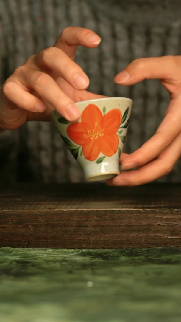 陶瓷青诗集手工手绘瓷器