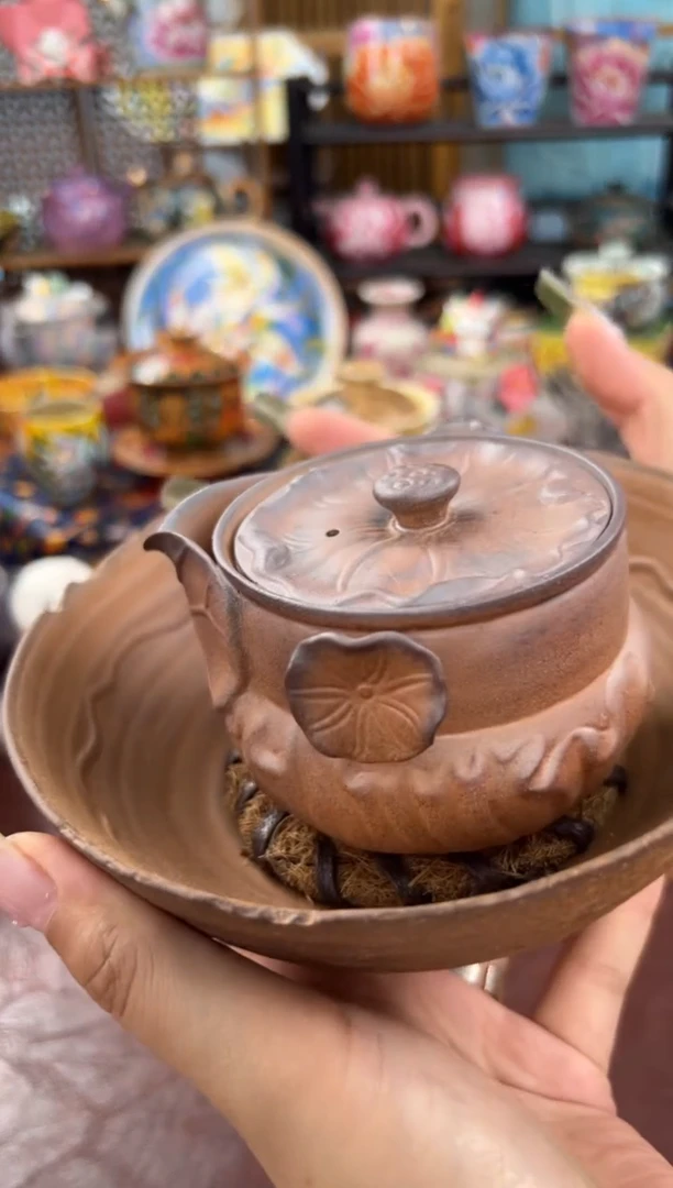 素慕堂粗陶残月捞月壶承