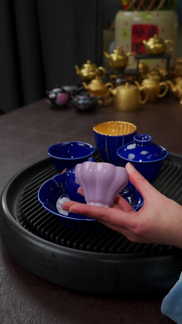 【闪购商品】杯【宜景窑烟幕紫】曼陀罗小号