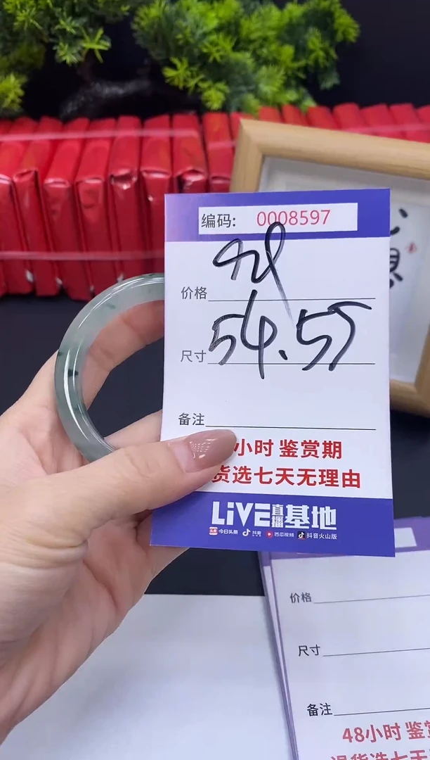 未镶嵌手镯翡翠0008597