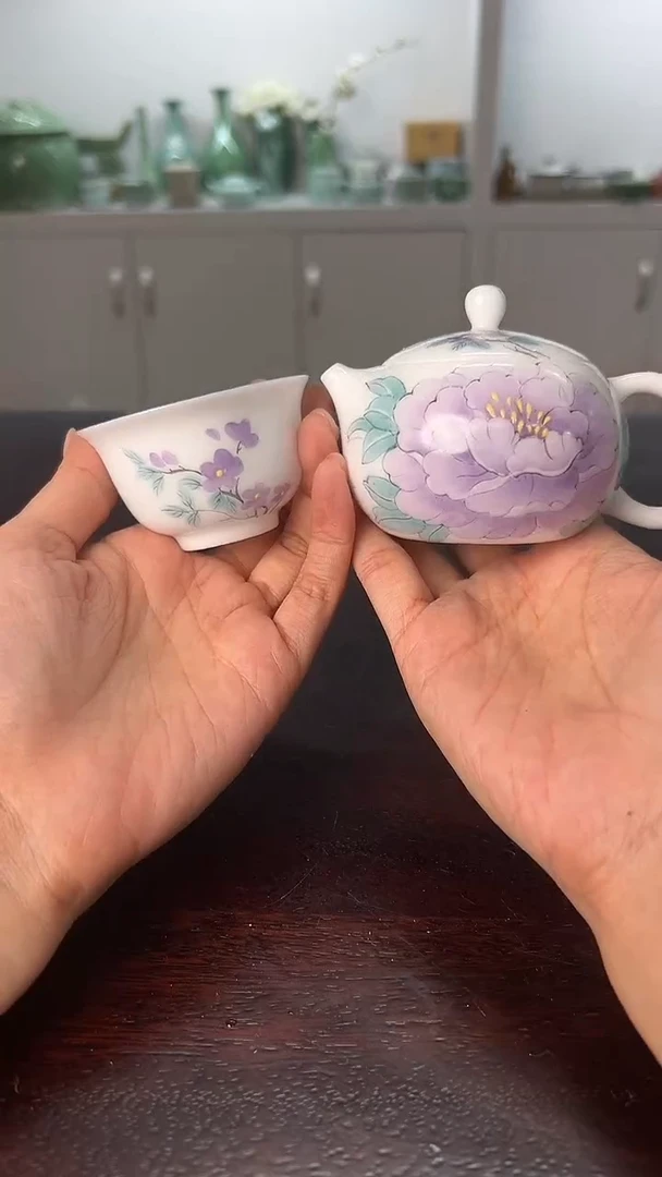 龙泉云间青瓷小米茶器