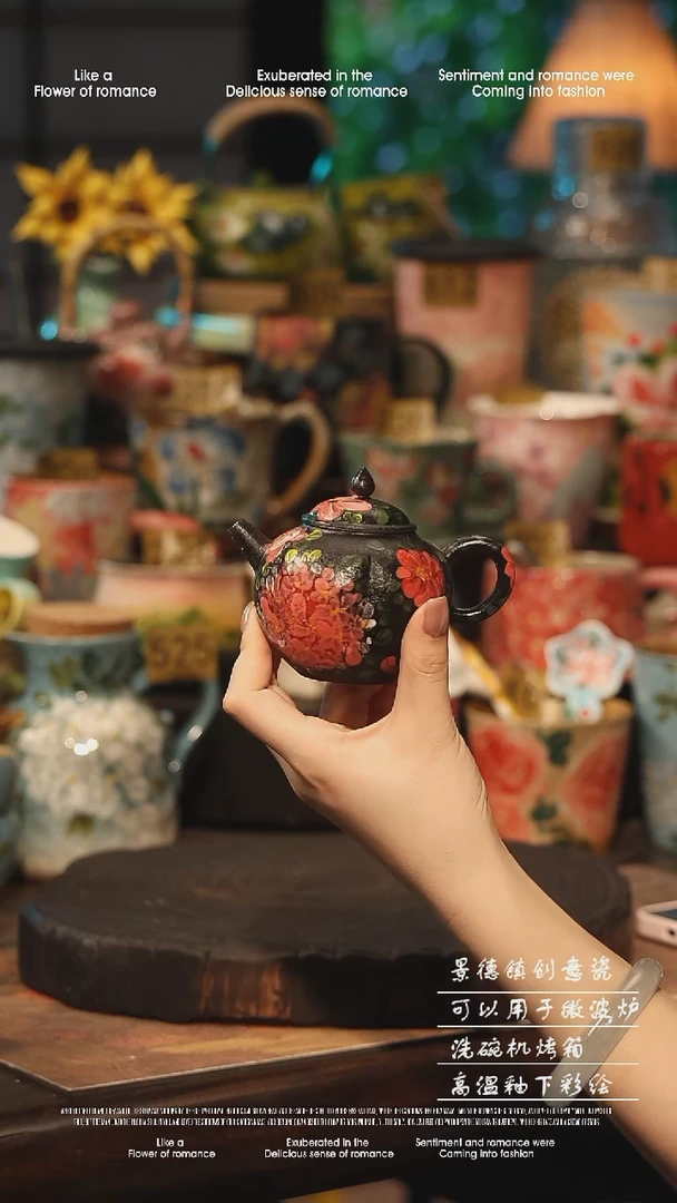 陶瓷景德镇高温釉下彩手工手绘款式