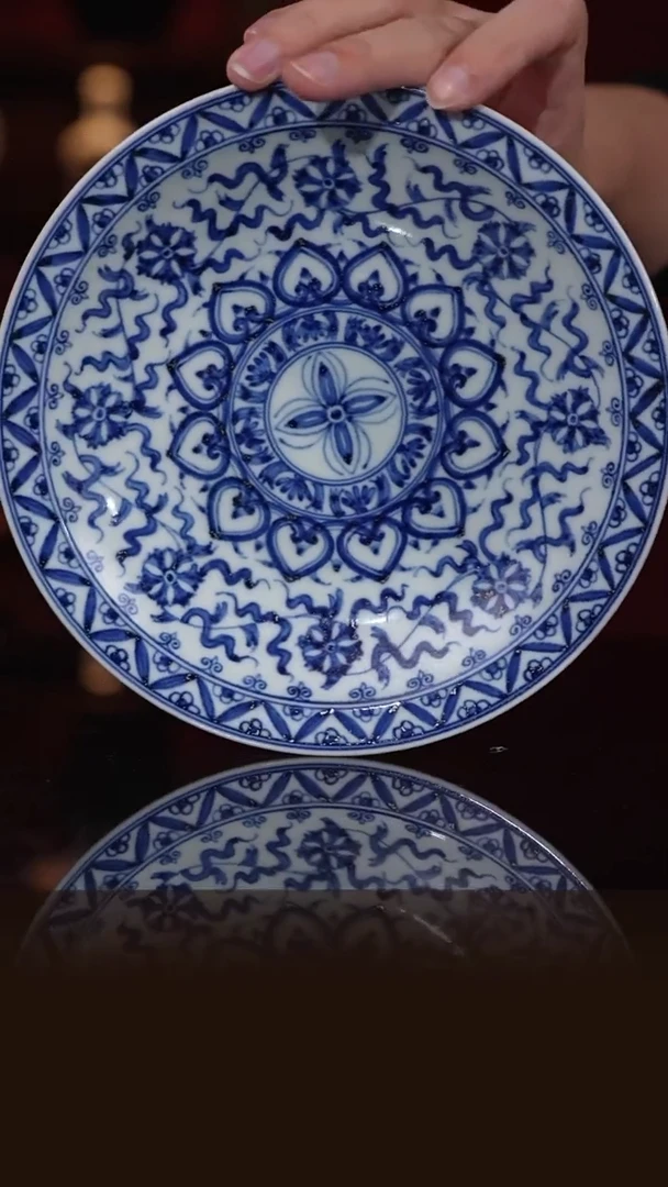 景德镇纯手工宝相纹壶承