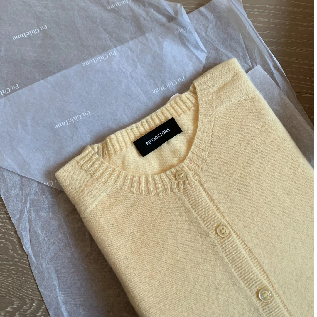 【朴大艺】春味曲奇全羊毛低饱和莫兰迪韩系显白针织长袖小开衫