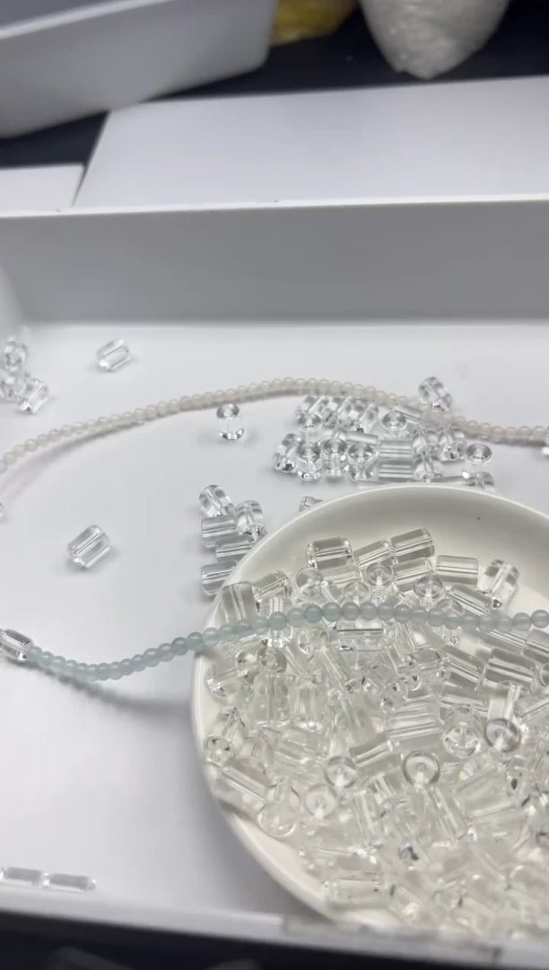 未镶嵌颈饰水晶w2303白水晶管珠9*8mm*15颗