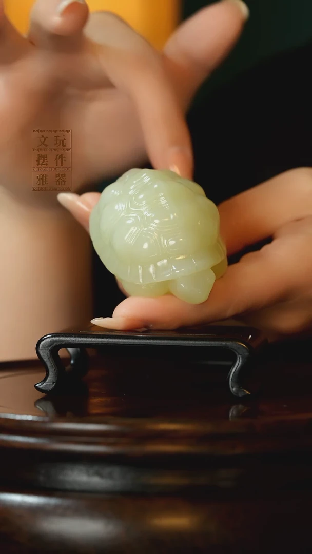 玉《长寿安康》手把件摆件