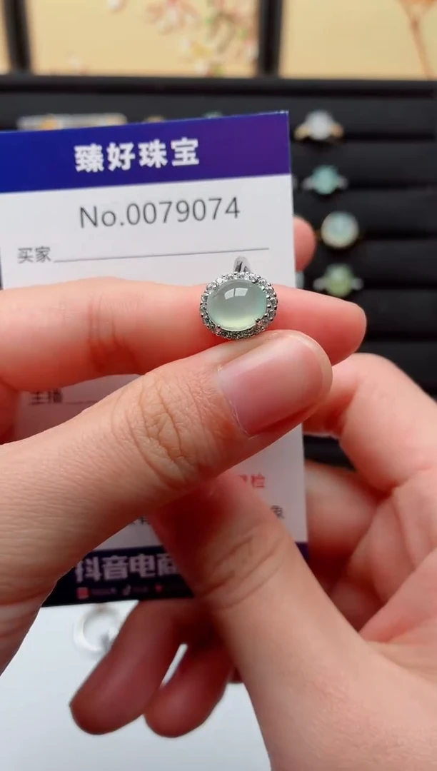 银S925镶嵌戒指翡翠.