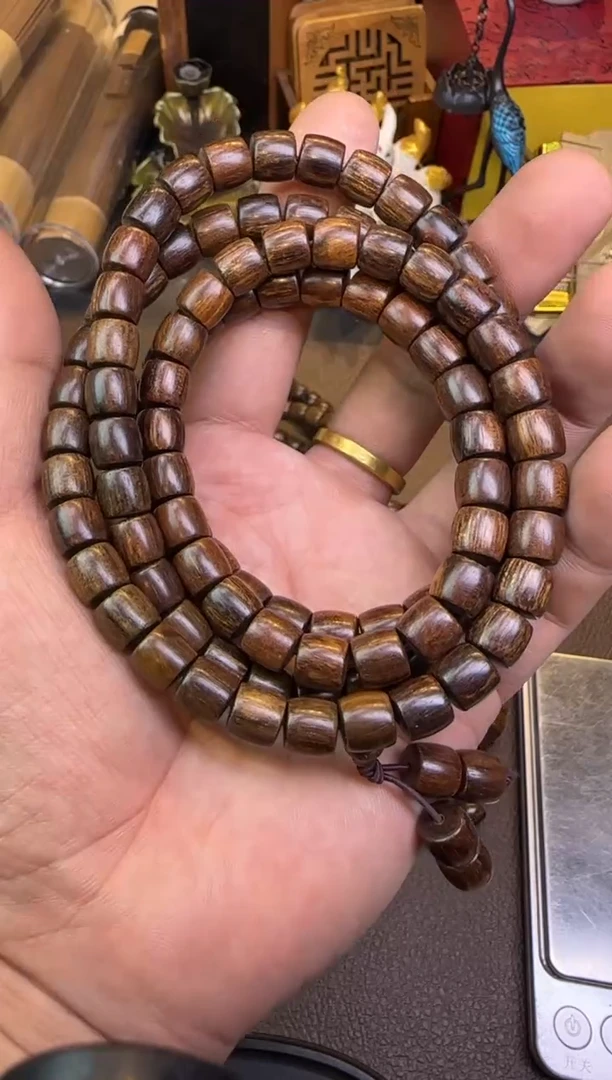 贡木手串/手链多圈绿油直切9mm