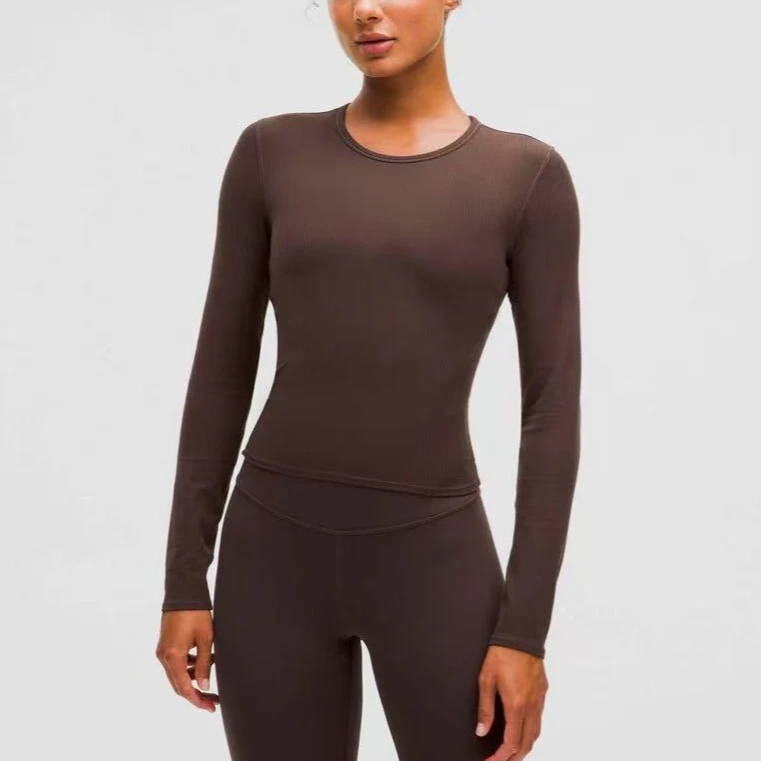 lululemon All It Takes Back-Twist女士螺纹长袖